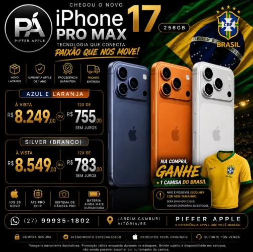 iPhone 17 Pro Max 256GB Novo Lacrado Pronta Entrega