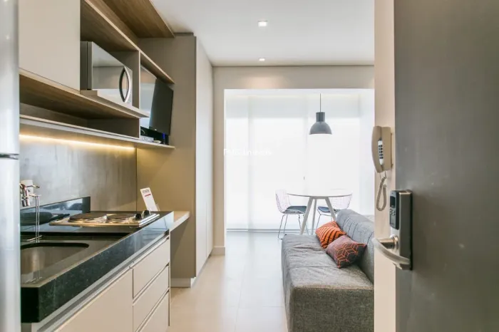 Apartamento para locação na Vila Olímpia, São Paulo-SP: 1 quarto, 1 banheiro, 25m²!