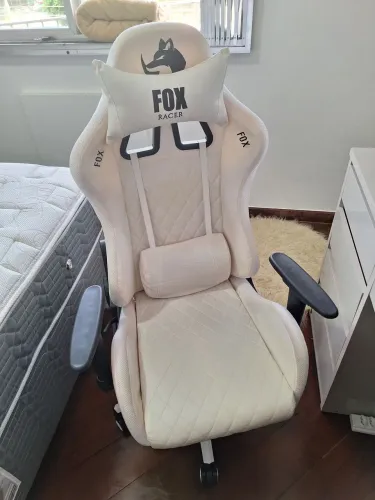 cadeira gamer Fox racer branca