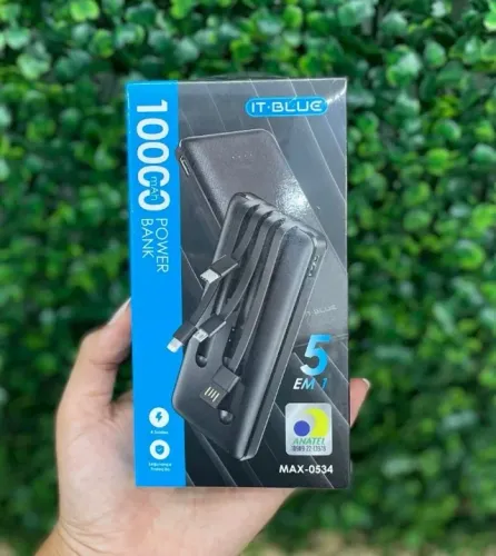 Carregador Portátil PowerBank 5 em 1 - Entrega Grátis