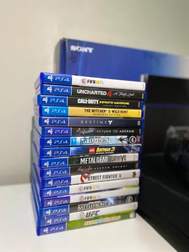 Lote 17 Jogos Originais PS4 | The Witcher 3, Uncharted 4, Batman e Mais