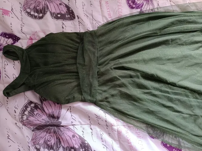 Vestido de festa,verde oliva.
