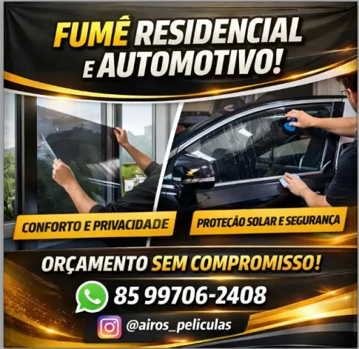 Fumê automotivo e residencial