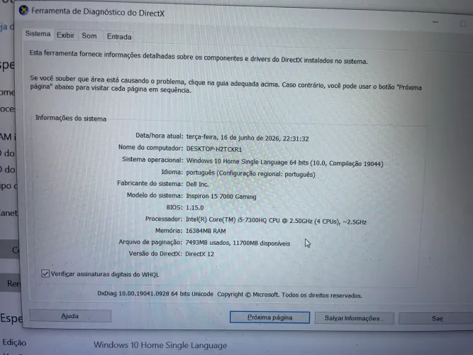 Vendo Notebook Dell Inspiron 15 7000