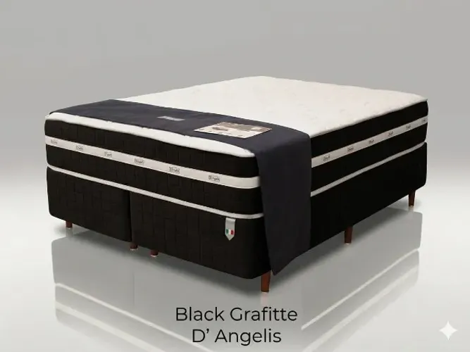 Colchão Black Graphite - Angelis molas ensacadas Queen Novo Pronta Entrega