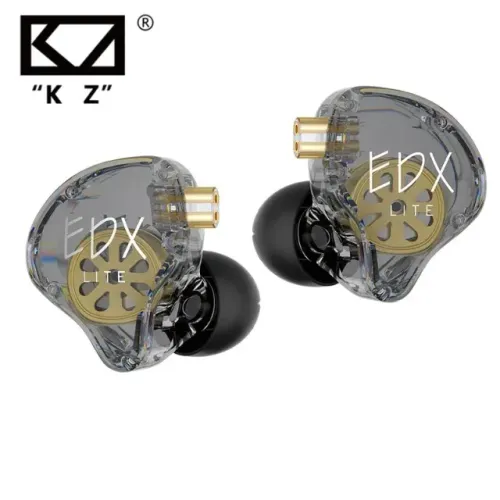 KZ EDX Lite Fone In-Ear Profissional para Retorno de Palco e Estúdio - Cinza translúcido