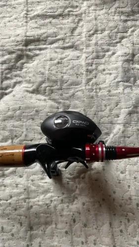 Vara de pesca com molinete