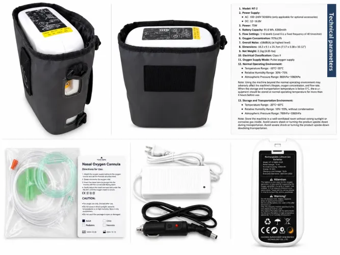 Varon NT-2 - Concentrador de Oxigênio Portátil