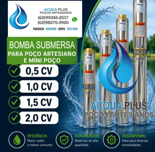 Promoção imperdível !!! BOMBA SUBMERSA para Mini Poço Artesiano