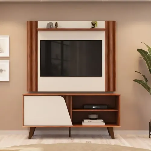 Rack e Painel Iris Ripado p/ TV até 50' - Entrega/Montagem Grátis p/Fortaleza