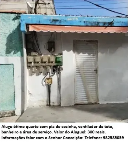 Alugo quarto com pia de cozinha, banheiro. Bairro: Centenário. Valor: 300 reais0