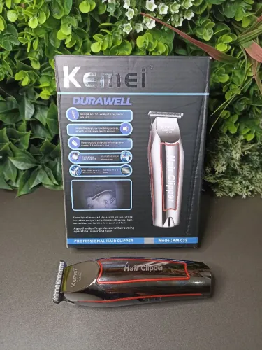 Aparador Kemei KM-032 Sem Fio - Máquina de Acabamento Profissional