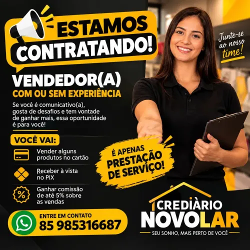 Precisa - se de VENDEDOR(A).