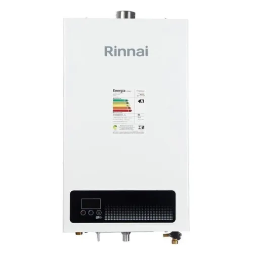 Aquecedor de Água Gás GN Rinnai E15, 15 Litros, Exaustão Forçada