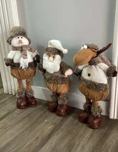 Conjunto 3 bonecos decoração natalina