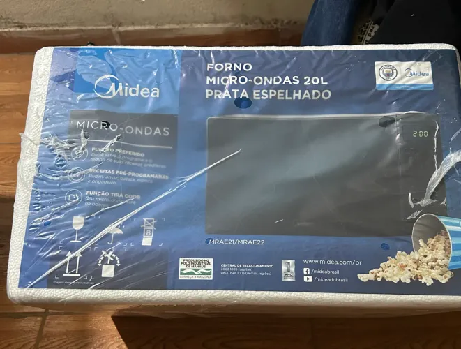 Microondas 20 Litros midea Prata Espelhado