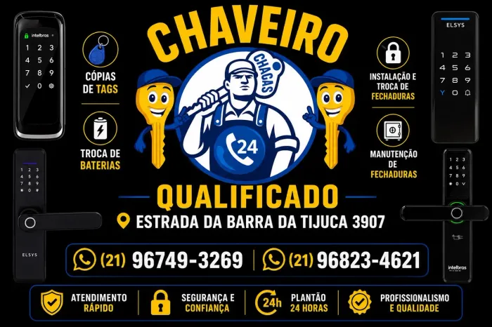 CHAVEIRO PRÓXIMO 24h