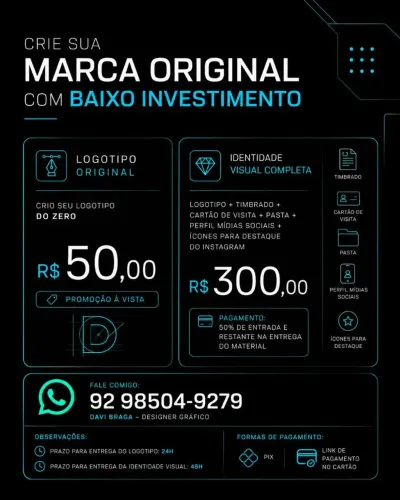 Criação de marca por preço baixo!!