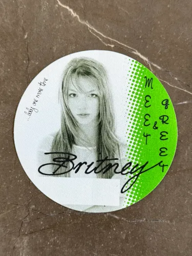 RARO M&G Backstage Pass Britney Spears - Baby One More Time Tour 1999