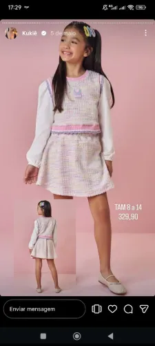 Conjunto novo da kukie tamanho 12