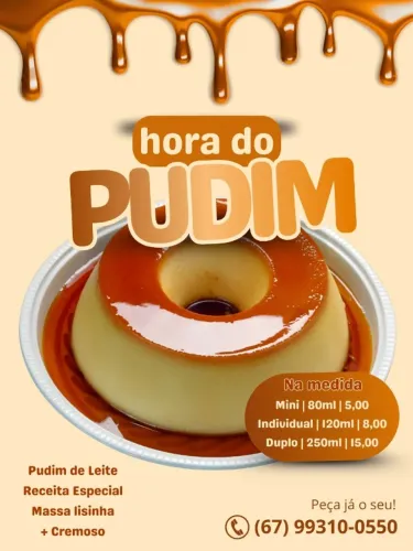 Pudim de Leite Gourmet - Encomenda festas e eventos