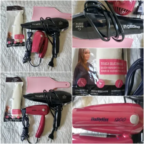 Secador De Cabelo Gama Eleganza Plus Ceramic Íon 3 Níveis Cor Preto + BRINDES (USADO)