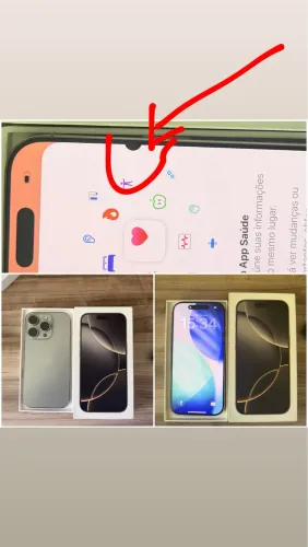 IPhone 16 pro 128 GB completo na caixa bateria 91% mancha tela