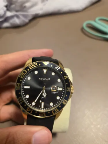 Relógio seculus novo nf e garantia 45mm