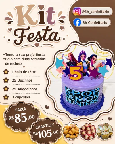 Bolo personalizado | Kit festa 