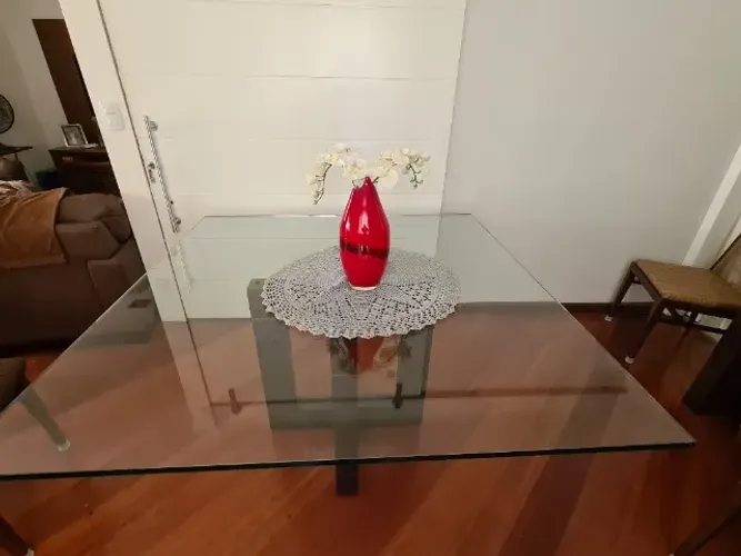 Mesa jantar vidro quadrada