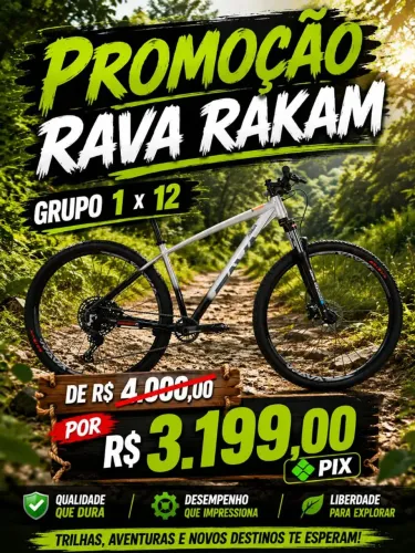 Bike Rava Rakam grupo 1 x 12 R$ 3.199.00