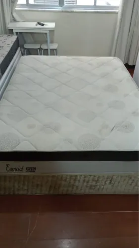 Cama Box Casal Completa + Colchão Gazin Essencial Molas Ensacadas