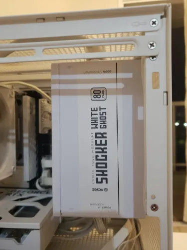Fonte 600w shocker white ghost pcyes branca full modular