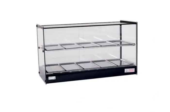 Estufa Quente Vidro Reto 12 bandejas - Linha EVR Tita - Perfil Preto