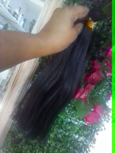 Cabelo semi humano médio preto 350 já com aplicação whatsapp *53