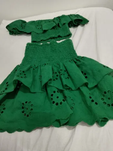 Conjunto de sainha e blusa moda praia w a n d e r l u s t