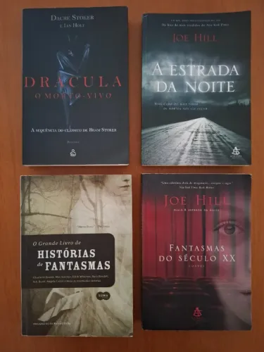 Kit 4 Livros de Terror e Horror (Joe Hill, Drácula O Morto-Vivo e +)