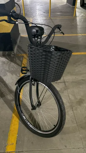 Bicicleta praiana preto fosco completa