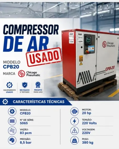 COMPRESSOR PARAFUSO 20HP CHICAGO