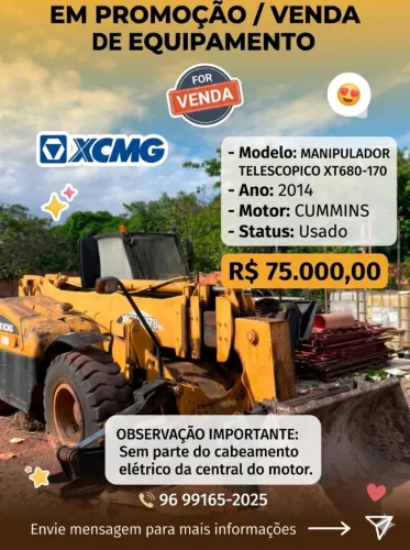 MANIPULADOR TELESCÓPICO XCMG XT680-170