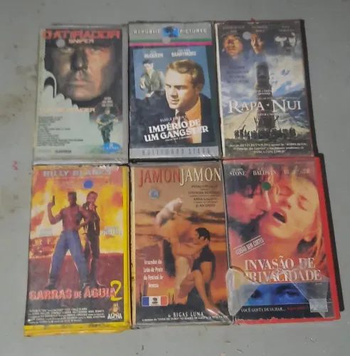 LOTE 6 FILMES EM FITAS VHS
