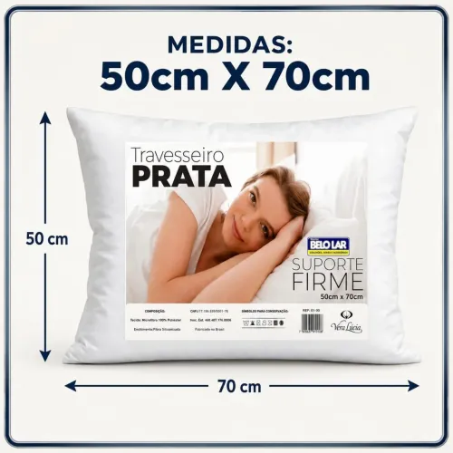 Travesseiro Prata suporte firme