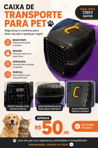 Caixa de transporte de pet