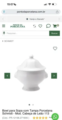 Caixa com 8 Bowl Porcelana Cabeça de Leao