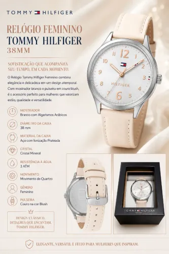 Relógio Tommy Hilfiger Feminino 38mm Original | Novo na Caixa | Elegante