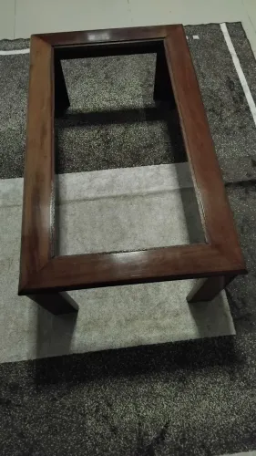 Estrutura de Mesa de Centro de Madeira para Tampo de Vidro - 95x65cm 50 reais