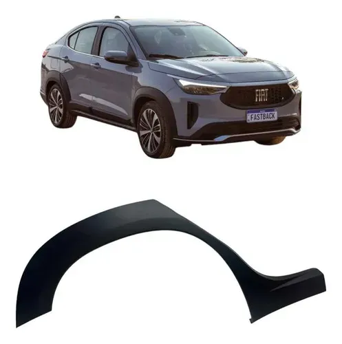 Moldura Traseira Direita Fiat Fastback 2023 2024 2025 Original Novo - Cod.100263935 Preto