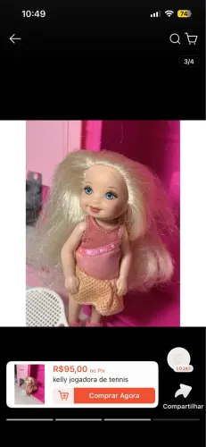Kelly irmã da Barbie jogadora de tênis