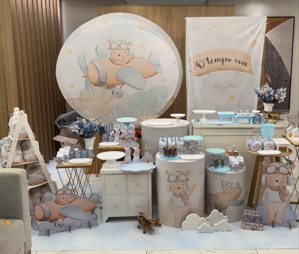 Promoção!!! Alugo decoração de festa. Tema de Festa Urso Aviador