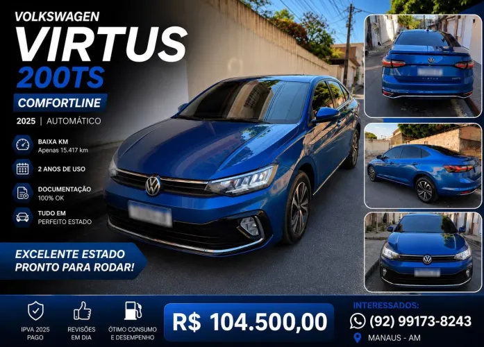 Volkswagen Virtus Comfort. 200 TSI 1.0 Flex 12V AUT 2025